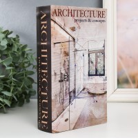Сейф-книга дерево кожзам "Архитектурные проекты и концепции" 
