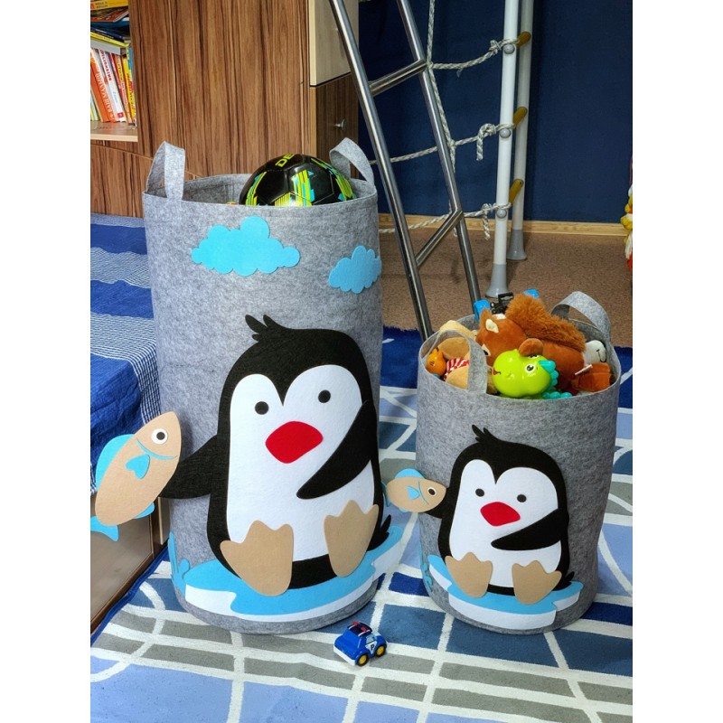  Корзина для игрушек «Пингвинёнок» из фетра