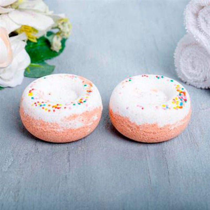 Бурлящие пончики для ванны "8 марта" 2 шт
