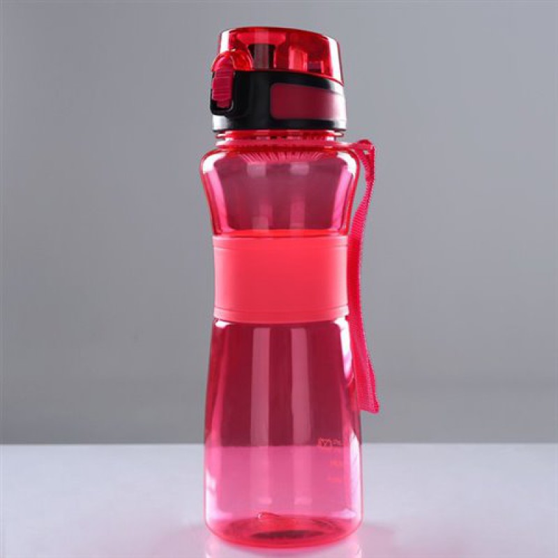 Бутылка для воды на защёлке, на браслете, с резинкой посередине (900мл)
