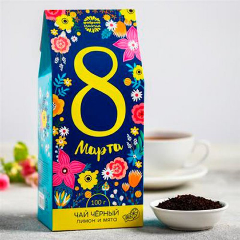 Подарочный чай «С 8 марта» цветы