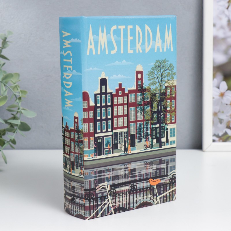 Сейф книга дерево "Amsterdam"